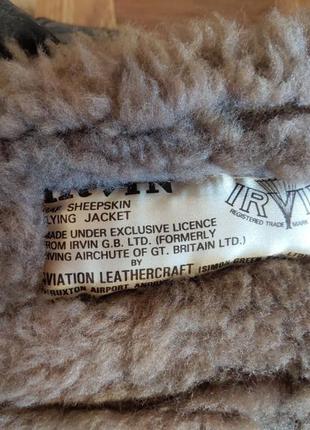 Куртка винтаж irvin raf sheepskin flying jacket 1970s (simon green)4 фото