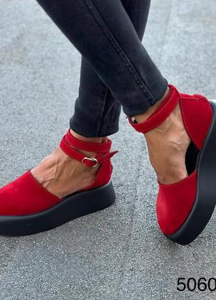 Туфли босоножки натуральная замша