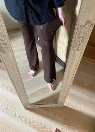 Модные коричневые брюки как кроше на резинке 46-48 р9 фото