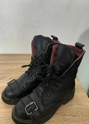 Зимние кожаные ботинки на меху 35.5 р2 фото
