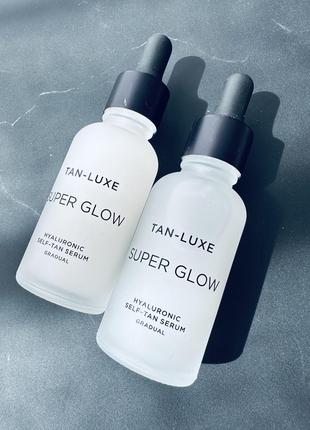 Tan-luxe super glow hyaluronic self-tan serum сироватка автозасмага для обличчя1 фото