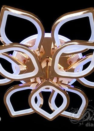 Світлодіодна люстра diasha 8073/6+3g led 3color dimmer