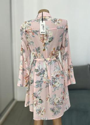 Милое платье-рубашка в цветочный принт No3710 фото