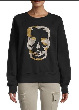 Крутий світшот у чорному кольорі від бренду zadig&voltaire оригінал