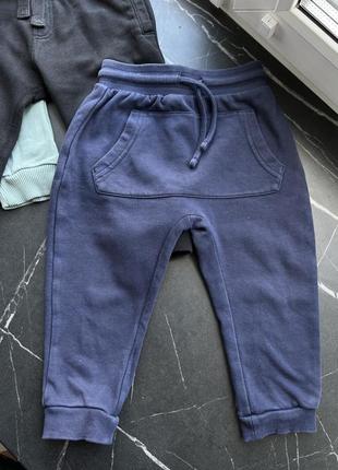 Набір комплект штанів на флісі штани утеплені для хлопчика next george 86 922 фото