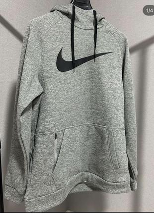 Худые nike therma dri-fit logo hoodie dv8008-063