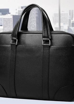 Сумка для чоловіка портфель для документів формат а4., виготовлений зі шкіри портфель для паперів та папок