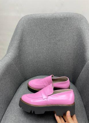 Екслюзивні туфлі лофери з натуральної італійської шкіри та замші жіночі4 фото