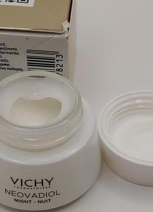 Vichy neovadiol ночной антивозрастной крем с охлаждающим эффектом, фирменная миниатюра 15 мл4 фото