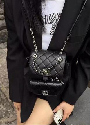 Рюкзак женский кожаный в стиле chanel10 фото