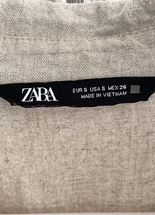 Льняное короткое платье casual zara10 фото