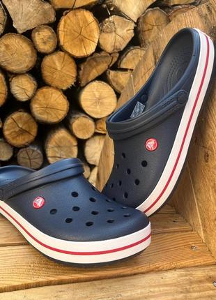 Чоловічі крокси сабо crocs crocband navy сині