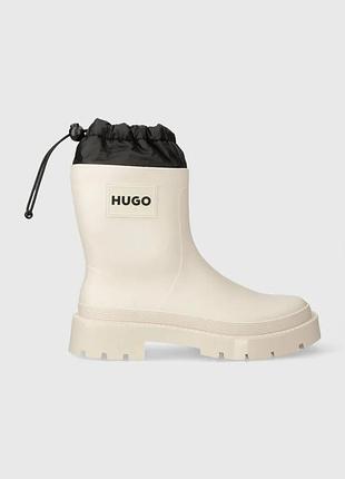Гумові чоботи hugo jin жіночі колір бежевий 50503847 розмір 36, 37, 38, 39, 40, 41