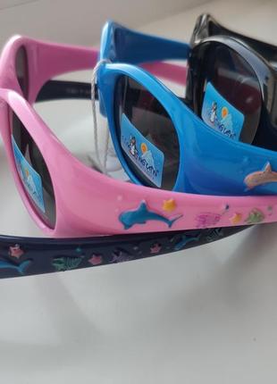 Детские солнцезащитные очки неломайки с поляризацией king pinguin 1-3 лет