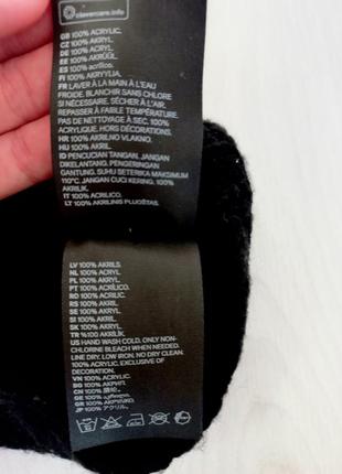 Пов'язка h&m тепла чорна з брошкою шарф комплект набір6 фото
