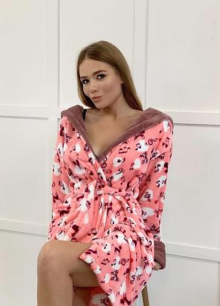 М'який затишний халатик з капюшоном