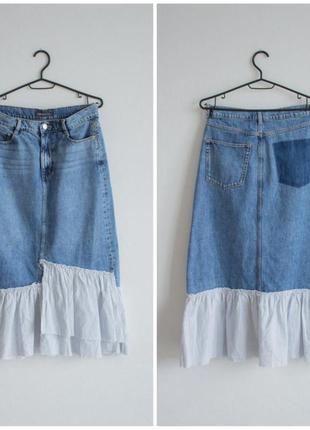 Шикарная джинсовая юбка фирменная1 фото