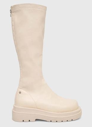 Чоботи goe жіночі колір бежевий на платформі mm2n4067.beige розмір 37, 38, 39, 40