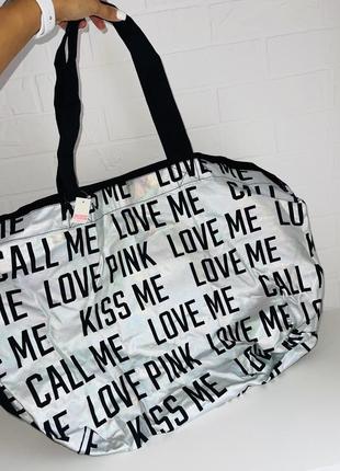 Пляжная сумка pink victoria's secret сумка шопер pink