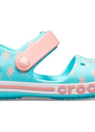 Крокс сандалии детские голубые crocs bayaband sandal kids pool8 фото