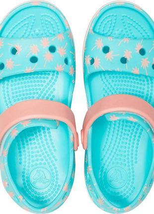 Крокс сандалии детские голубые crocs bayaband sandal kids pool7 фото