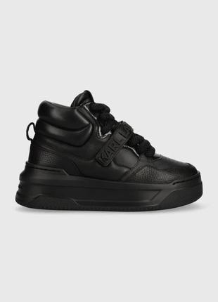 Шкіряні кросівки karl lagerfeld krew max kc колір чорний kl63350 розмір 35, 36, 37, 38, 39, 40, 41