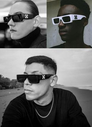 Окуляри off white, чоловічі, жіночі, сонцезахисні, y2k, rap, trap1 фото