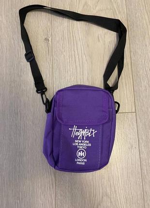 Крутий месенджер через плече stussy style bag + брелок kipling, сумка стусі + брелок кіплінг(мавпочка, бібізяна
