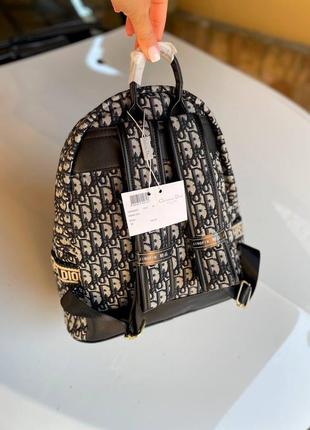 Качественный текстильный женский рюкзак christian dior рюкзак dior принтованный брендовый рюкзак из текстиля5 фото