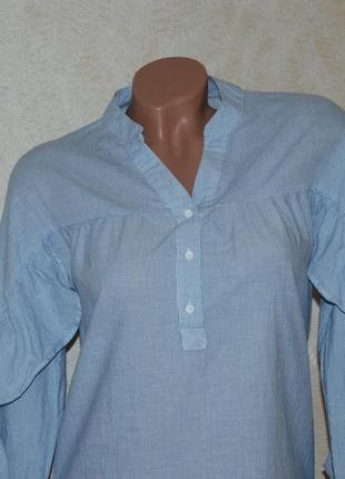 Блуза принтованная бренда river island/100%хлопок/ оригинально оформленные рукава/6 фото