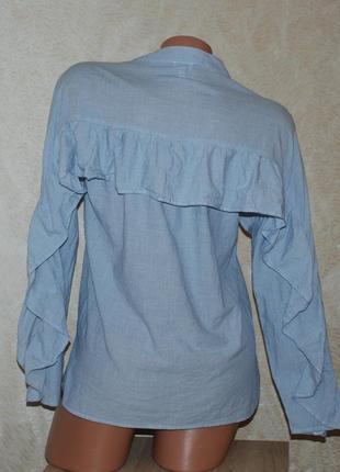 Блуза принтованная бренда river island/100%хлопок/ оригинально оформленные рукава/3 фото