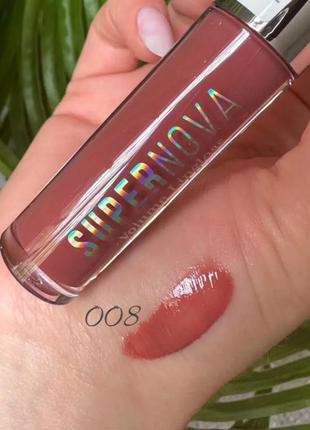 Блеск для губ topface "supernova volume" pt209 no008 глянцевый увлажняющий с эффектом увеличения губ