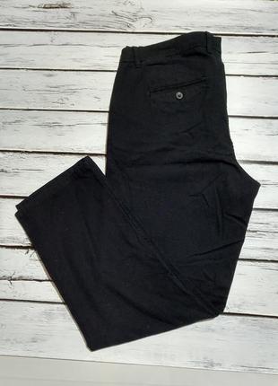 Штани чоловічі прямого крою брюки слакси чорні бавовняні котонові великі розміри батал2 фото