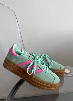 Кросівки ad gazelle bold  mint/ pink4 фото