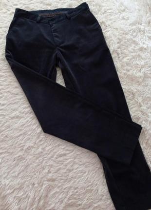 Класичні вільветові штани чорного кольору
