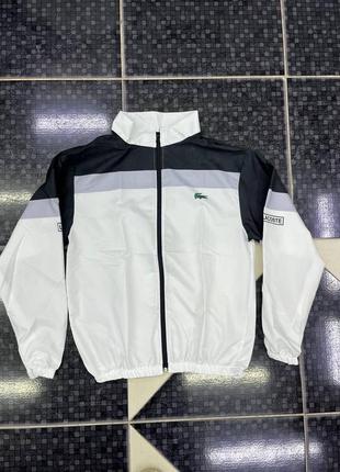 Мужская винтажная олимпийка мастерка мужская демисезонная куртка ветровка lacoste1 фото