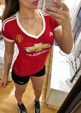 Бомбовая оригинальная футболка adidas manchester united woman, made in vietnam