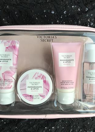 Подароковый набор victoria's secret balance starter kit pomegranate & lotus 🪷