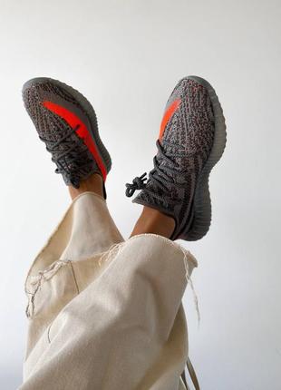 Кросівки yeezy boost 350 v2 dark beluga  reflective4 фото