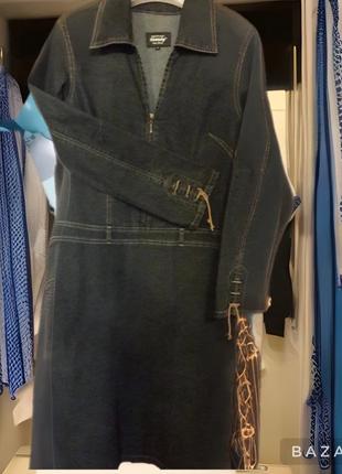 Стильне брендове джинсове сукню стрейч.1 фото