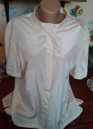 Tuzzi ефектна блуза-сорочка з коміром стійкою 50-52-54р5 фото