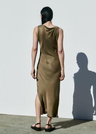 Zara сатинова сукня , s, m5 фото