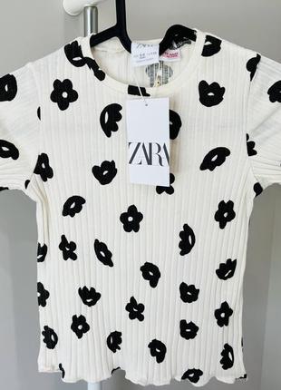 Футболка в рубчик zara