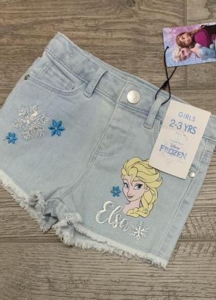 Шортики primark/disney/frozen на возраст 2-3 года