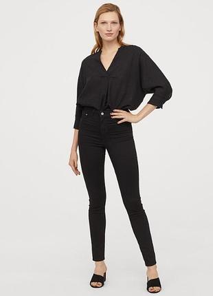 Прямые плотные джинсы на талию slim fit h&amp;m 30