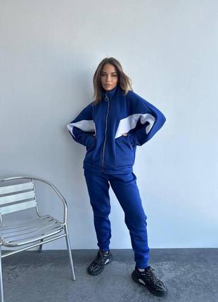 Женский теплый спортивный костюм на флисе, 3 цвета
