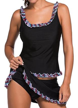 Шикарный купальник танкини с рюшами vanquish 🌺🌴🌺