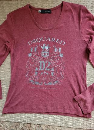 Лонгслив принт dsquared гольф футболка с длинным рукавом кофта пайта база  m s коттон хлопок поддёвка