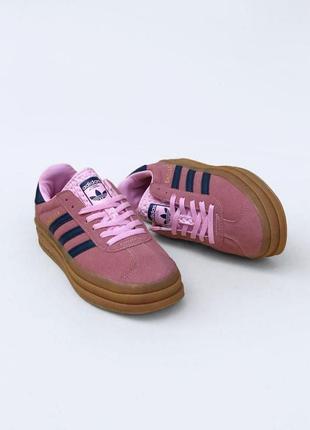Распродажа! женские замшевые брендовые кроссовки в стиле adidas gazelle адидас газели стильные премиум качественные pink6 фото