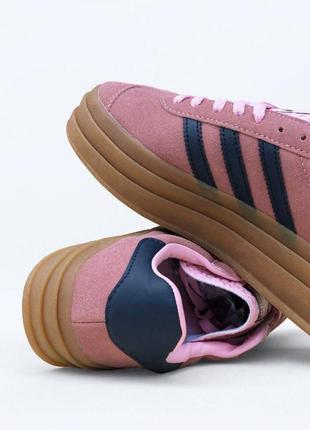 Распродажа! женские замшевые брендовые кроссовки в стиле adidas gazelle адидас газели стильные премиум качественные pink4 фото